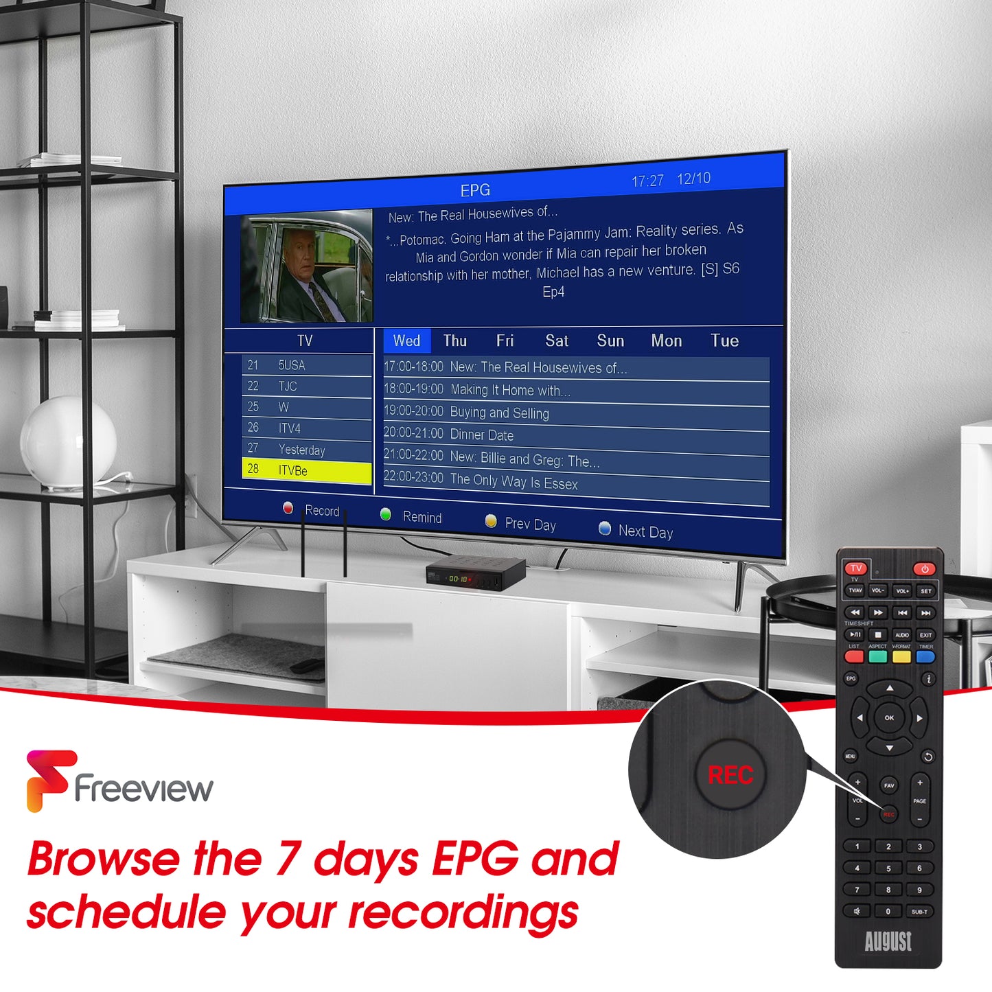 August DVB502 Freeview TV Recorder with Hard Drive