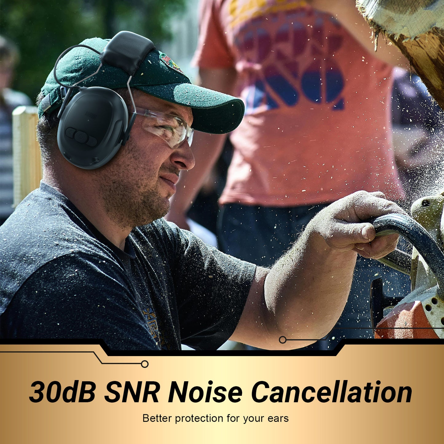 Rechargeable Bluetooth Headphones with Noise Cancelling Ear Defenders ANC - August EP120