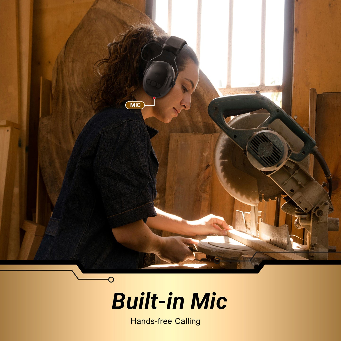 Rechargeable Bluetooth Headphones with Noise Cancelling Ear Defenders ANC - August EP120