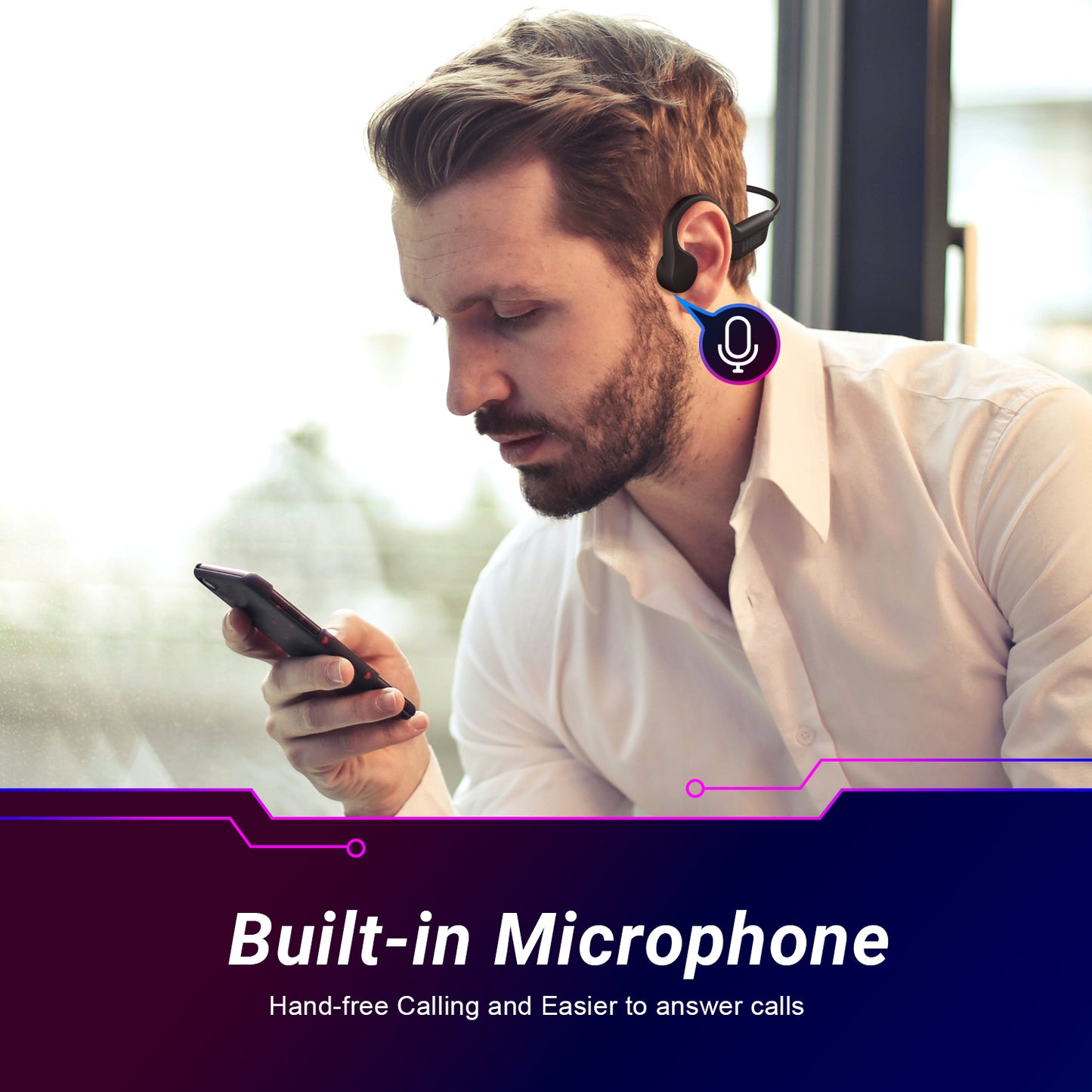 Bone Conduction Bluetooth Sports Headphones Running, Cycling, Commuting - August EP410