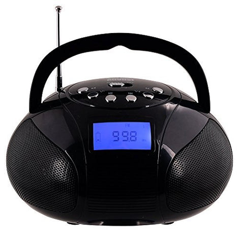 Mini Bluetooth MP3 Stereo System &ndash; Portable Radio with Powerful Bluetooth Speaker - August SE20  Black  August  portable speakers   iDaffodil - Consumer Electronics at Affordable Prices