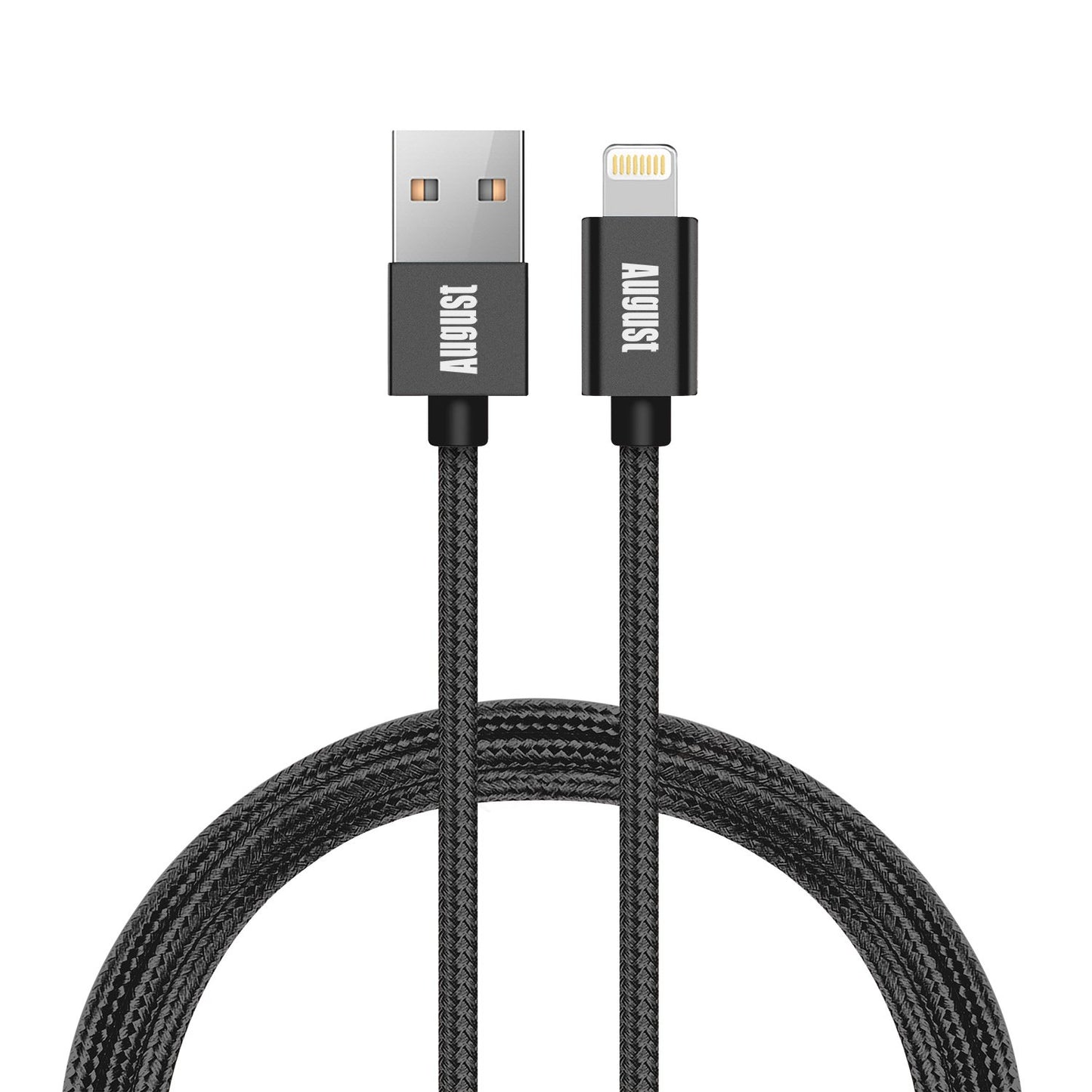 Lightning Cable TC11 - MFi Certified for iPhone X/8/8+/7/7+/6/6+/5S Black August Charging Cables iDaffodil - Consumer Electronics at Affordable Prices