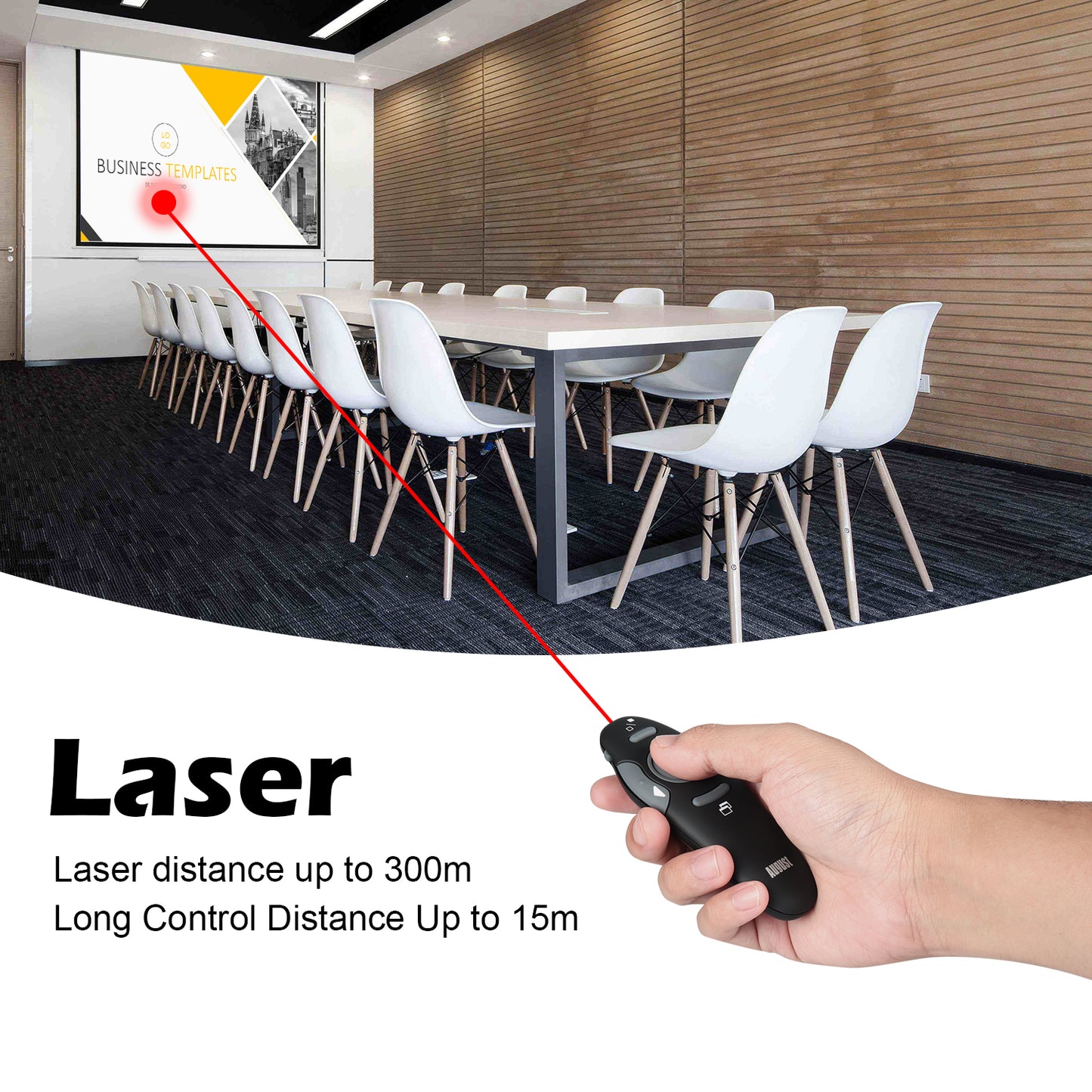 Wireless Presenter Remote Control for Slideshows - August LP205R