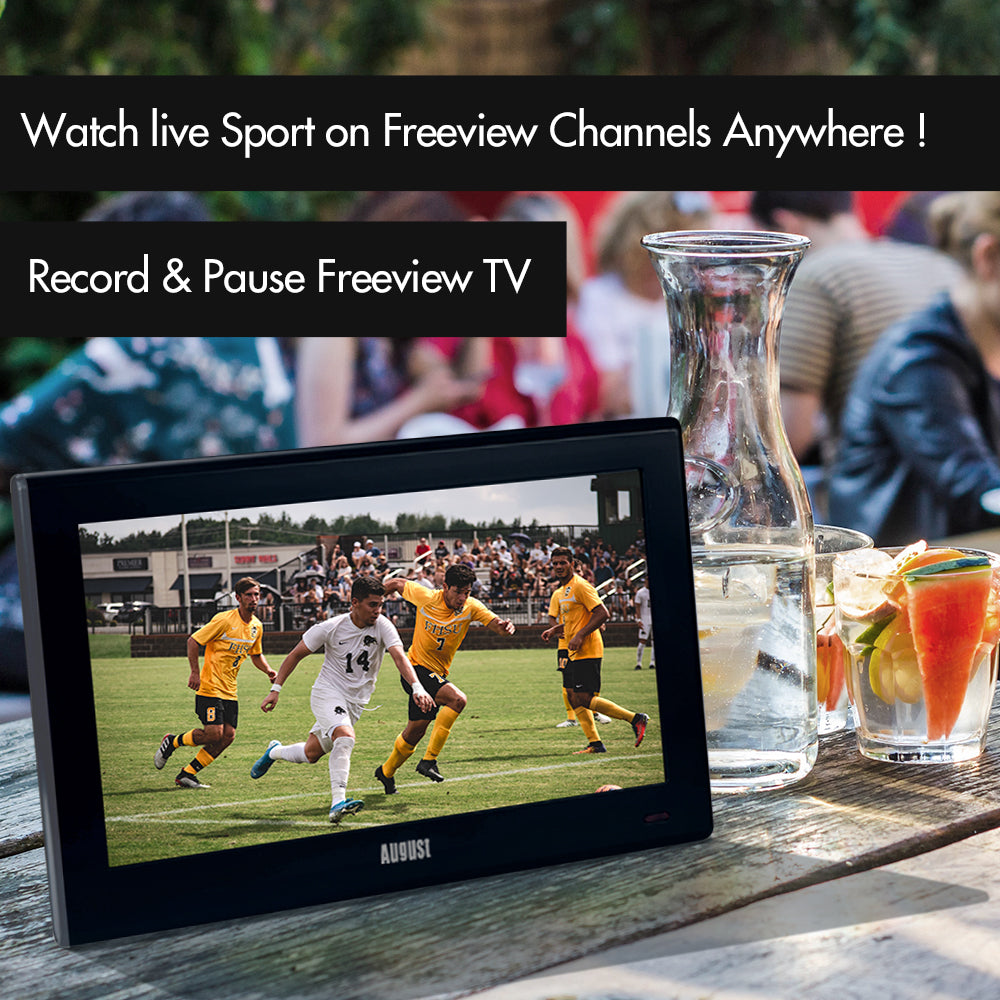 Portable Mini TV with Freeview 10 Inches Digital HDMI USB PVR Multimedia Freeview, Freeview HD - August DA100D