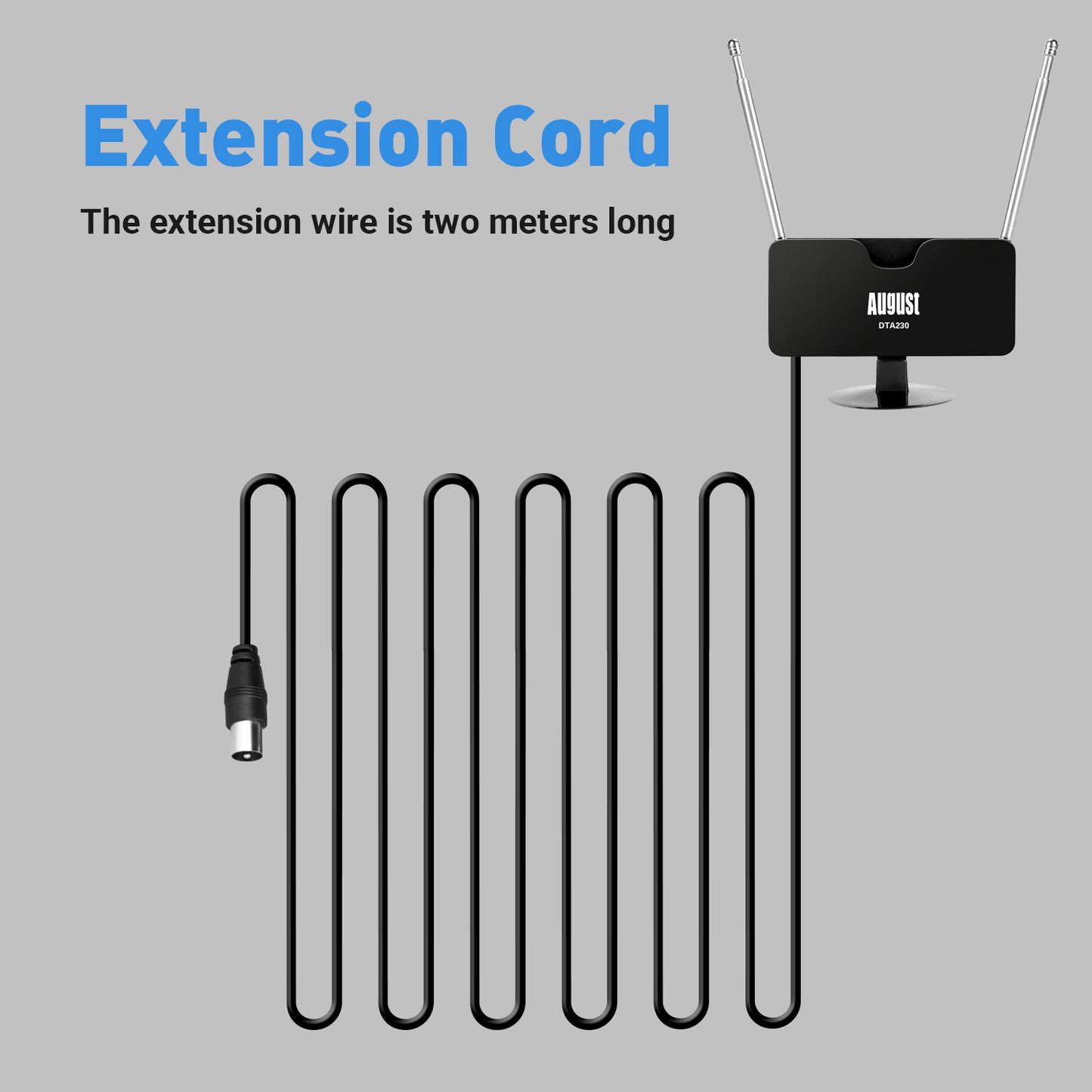Freeview TV Aerial - Portable Digital Antenna for TV Tuner/DVB-T Television/DAB - August DTA230 August TV Aerial iDaffodil - Consumer Electronics at Affordable Prices