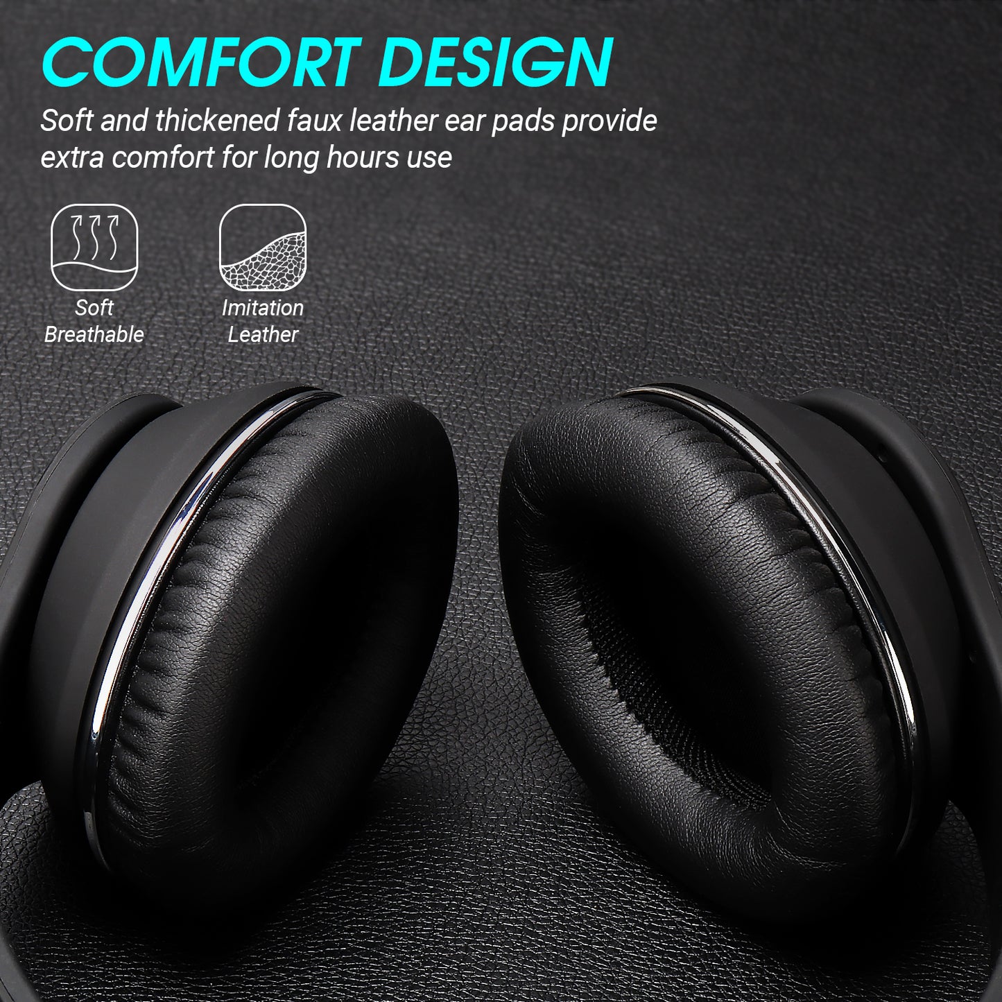 Bluetooth Retro Wireless Headphones aptX LL Stereo Audio NFC Pairing August EP640 - Black