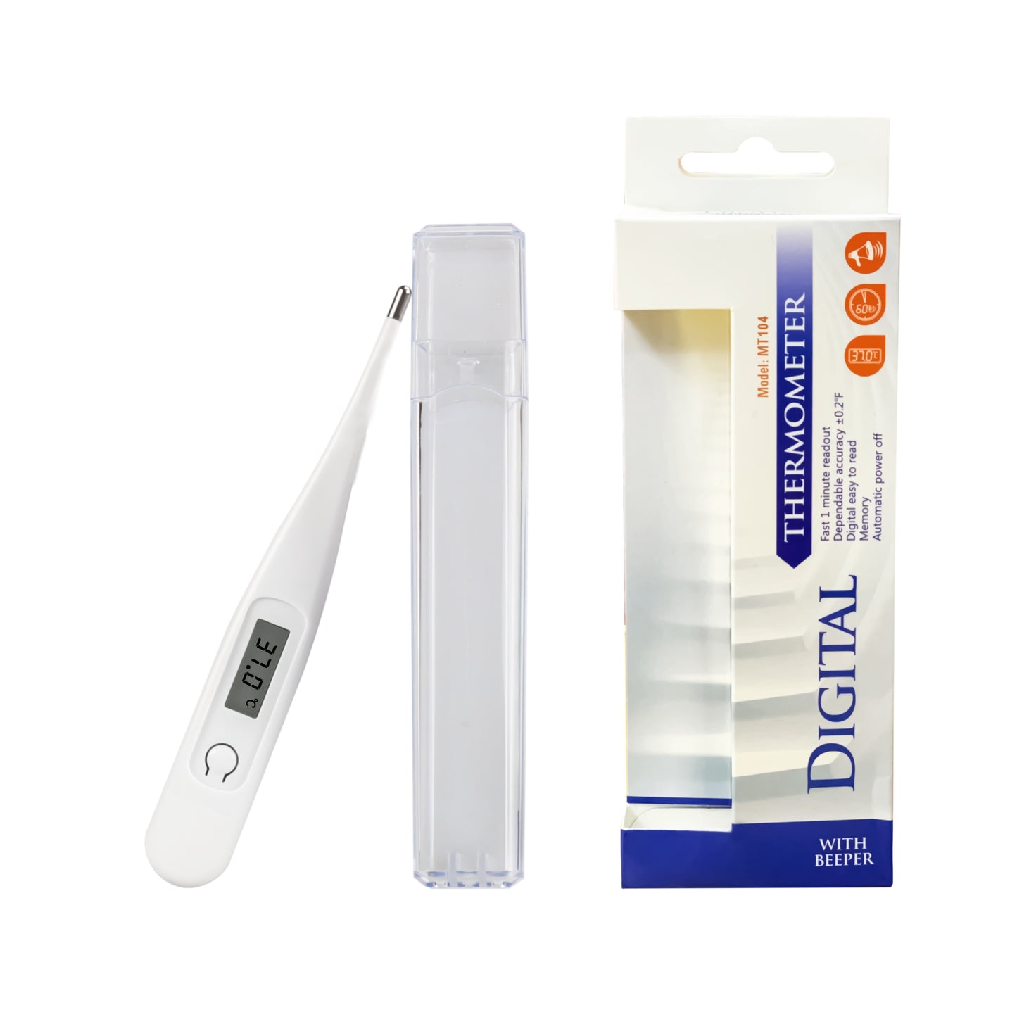 Digital Thermometer for Fever MT104 White - Temperature Orally, Underarm and Recta - Accurate and Mercury Free iDaffodil Health Monitors iDaffodil - Consumer Electronics at Affordable Prices