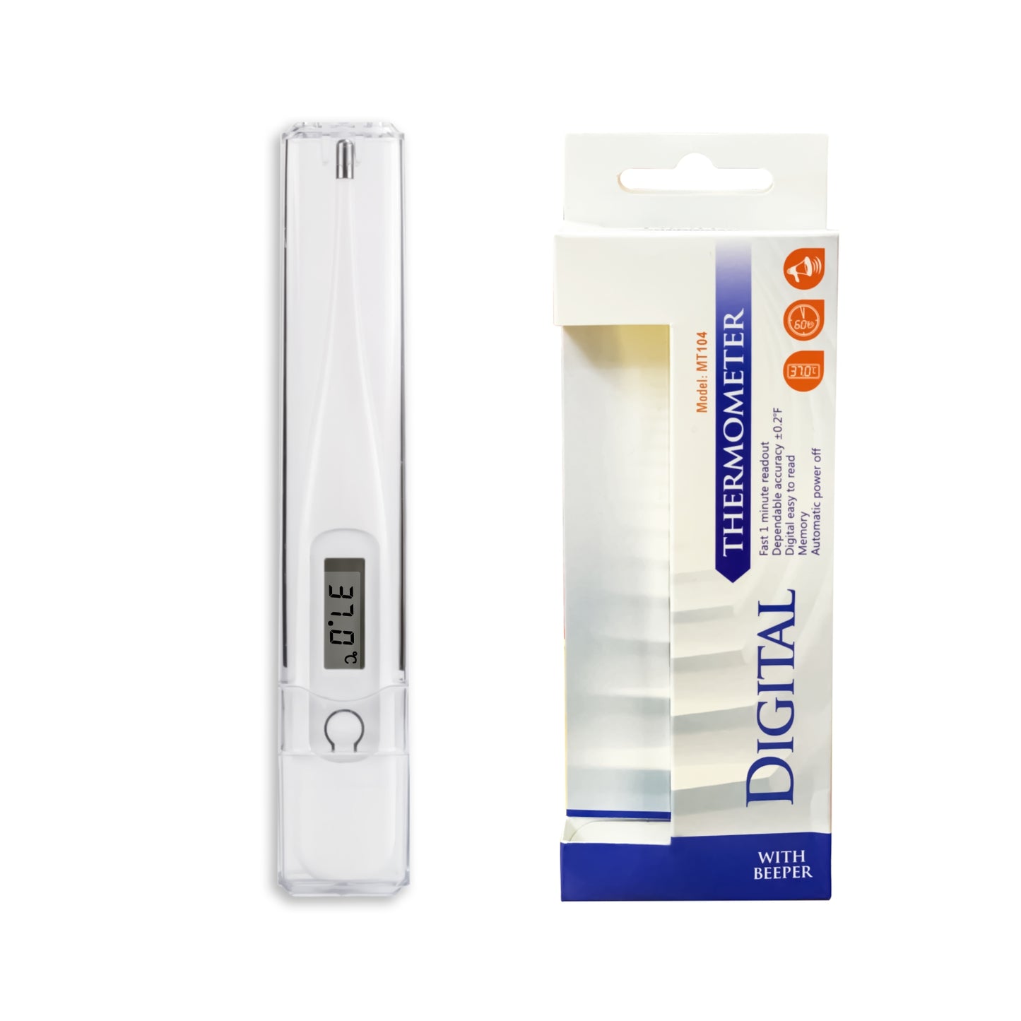 Digital Thermometer for Fever MT104 White - Temperature Orally, Underarm and Recta - Accurate and Mercury Free iDaffodil Health Monitors iDaffodil - Consumer Electronics at Affordable Prices