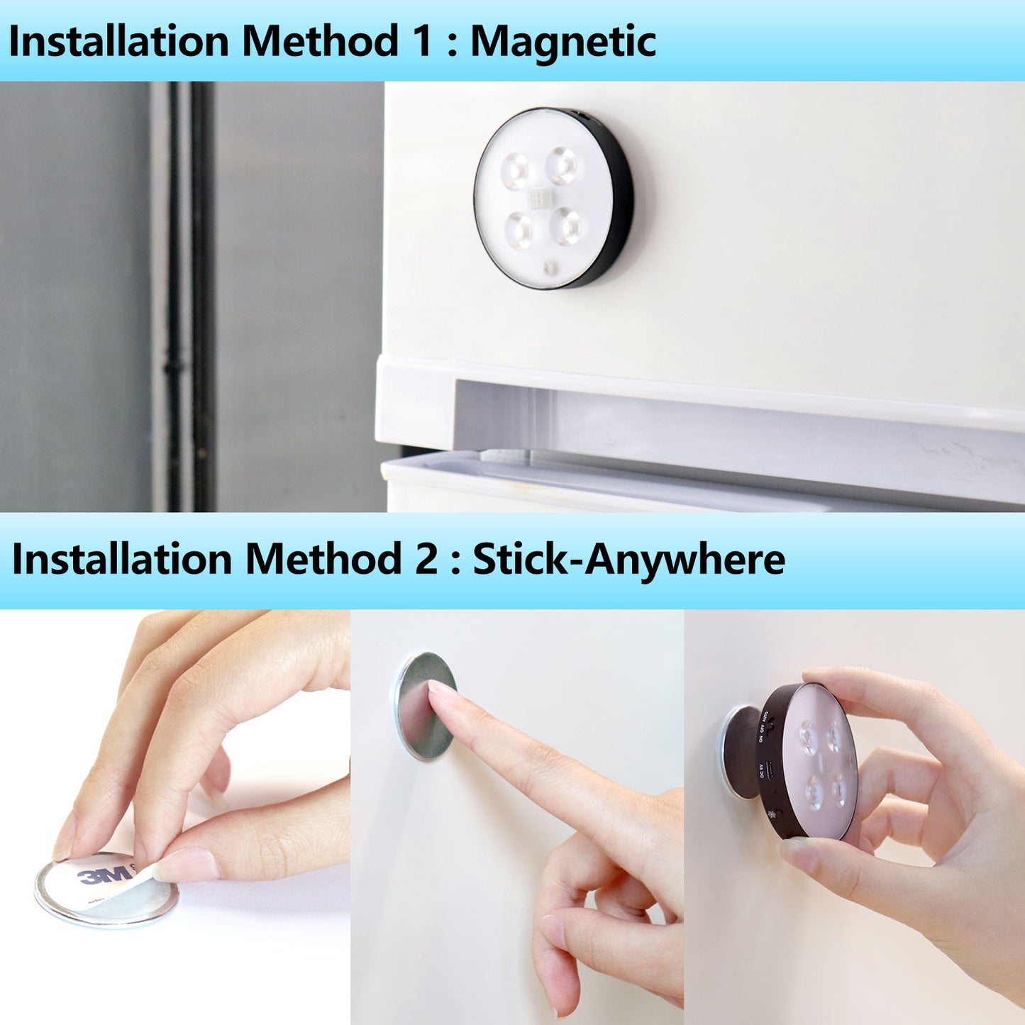 Magnetic Motion Sensor LED Light Rechargeable Spotlight Daffodil LEC010