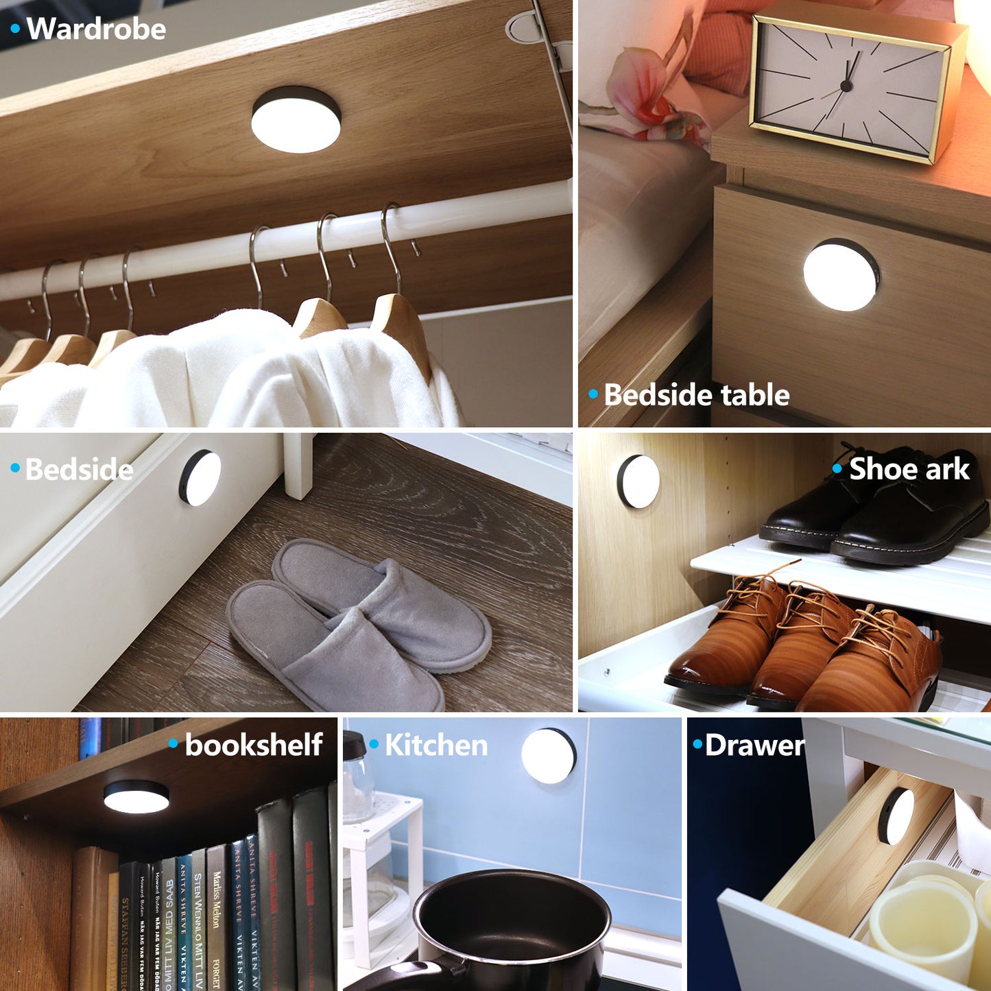 Magnetic Motion Sensor LED Light Rechargeable Spotlight Daffodil LEC010