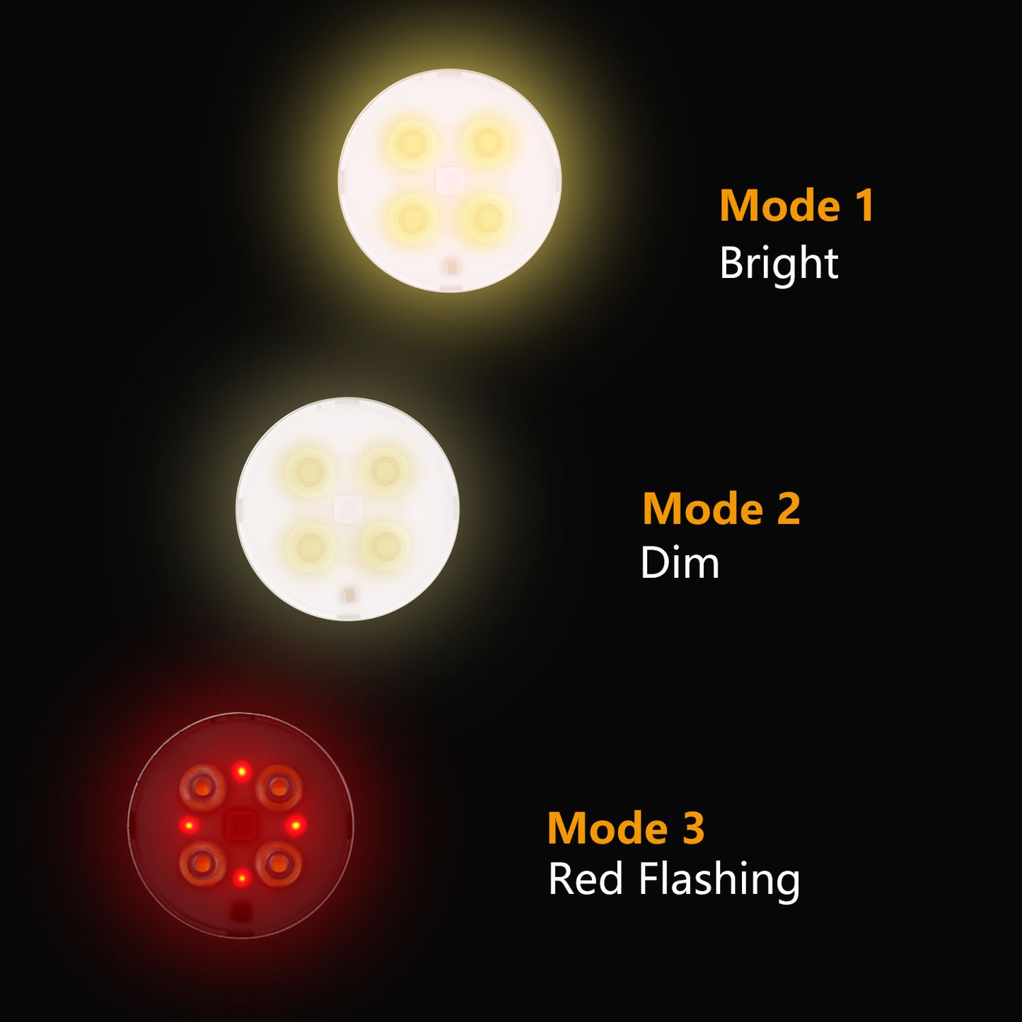 Twin-Pack Magnetic LED Motion Sensor Lights, Warm White Rechargeable - Daffodil LEC022