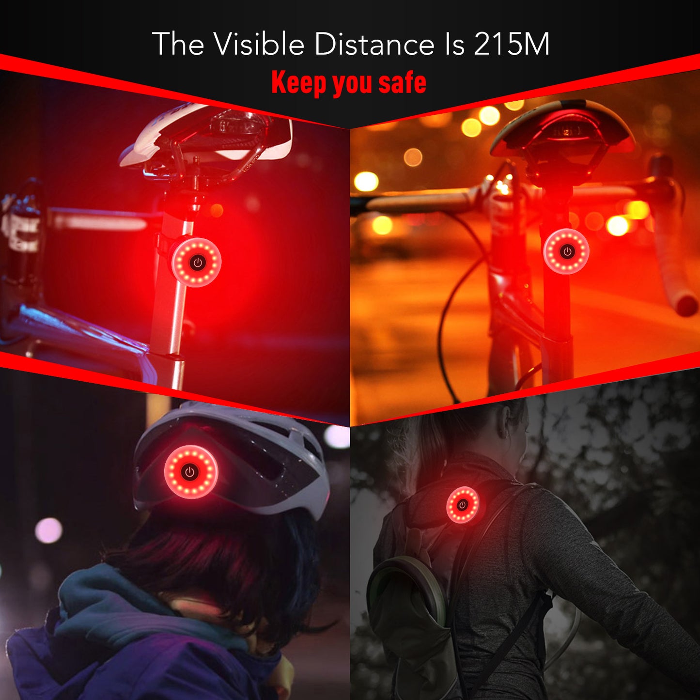 LED BIKE LAMP WITH 5 LIGHT MODES IP64 PROTECTION AND BUILT-IN BATTERY iDaffodil LED Light iDaffodil - Consumer Electronics at Affordable Prices