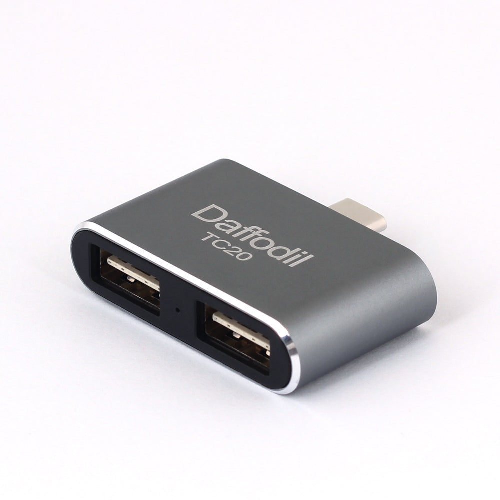 USB Type C OTG Adaptor - Type C to Dual Standard Type A USB 2.0 - Daffodil TC20 iDaffodil Phone Accessories iDaffodil - Consumer Electronics at Affordable Prices