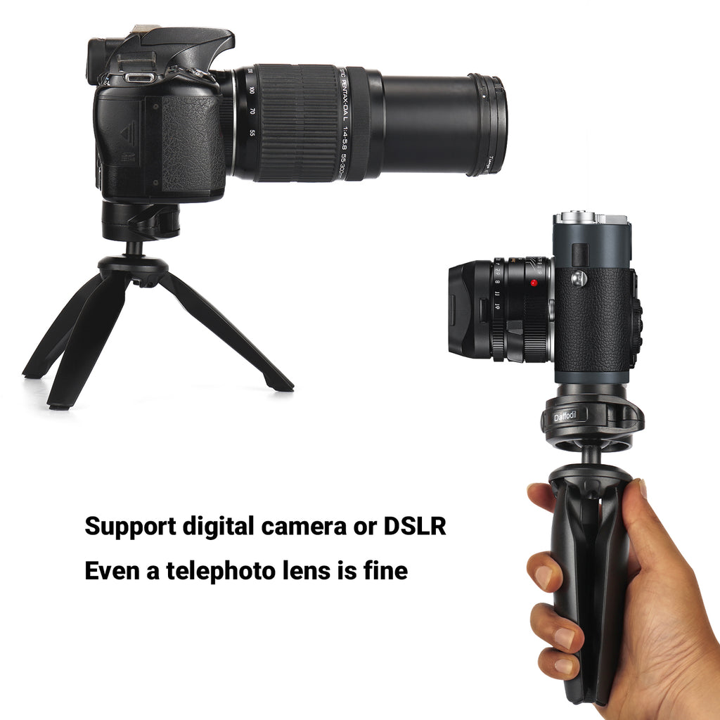 Smartphone and DSLR Camera Tripod Octopus Mount Stand Hand Holder Vlogging  - TP100 Black