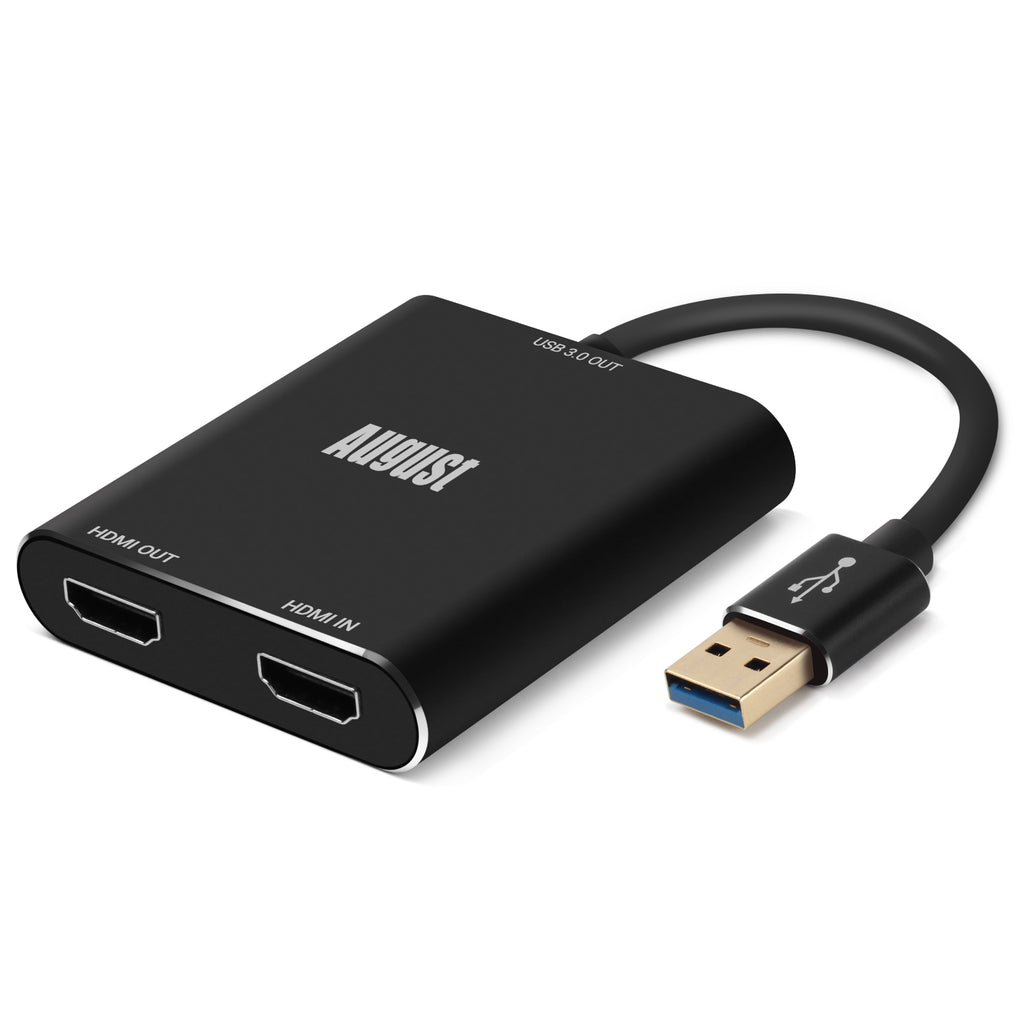 Video Capture Device HDMI Input and Output Game Capture Card for Streaming August VGB500