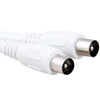 5m Coaxial Cable - TV Aerial Cable White - UK Standard End - August TAC50W-IEC