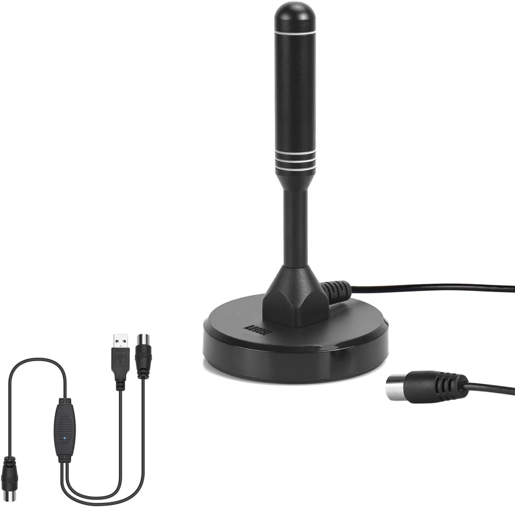 August DTA246B Indoor TV Aerial With Magnetic Base & Amplified Booster