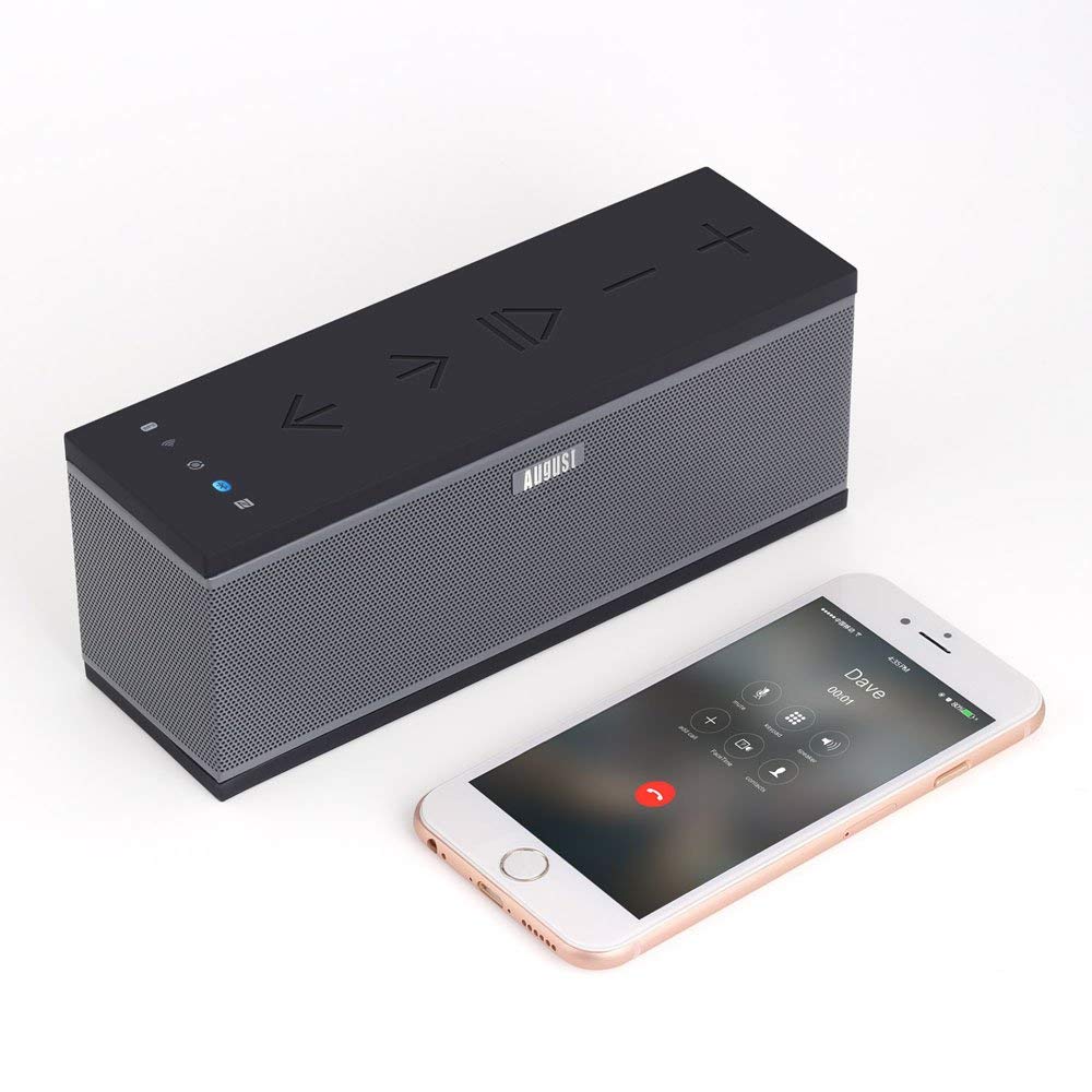 Stereo Wifi and Bluetooth Portable Speakers with Multiroom App - August WS300