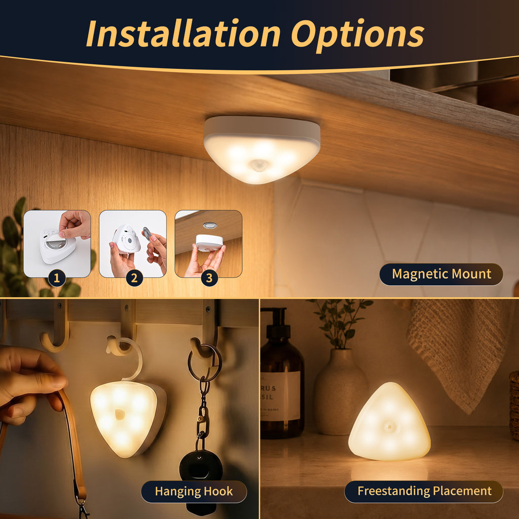 LED Motion Sensor Light, Warm or Cool White, Rechargeable - AUG LEC033