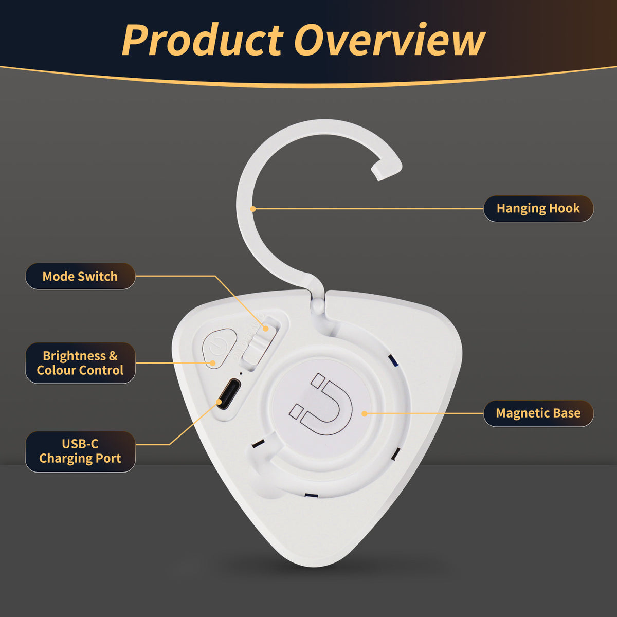 LED Motion Sensor Light, Warm or Cool White, Rechargeable - AUG LEC033