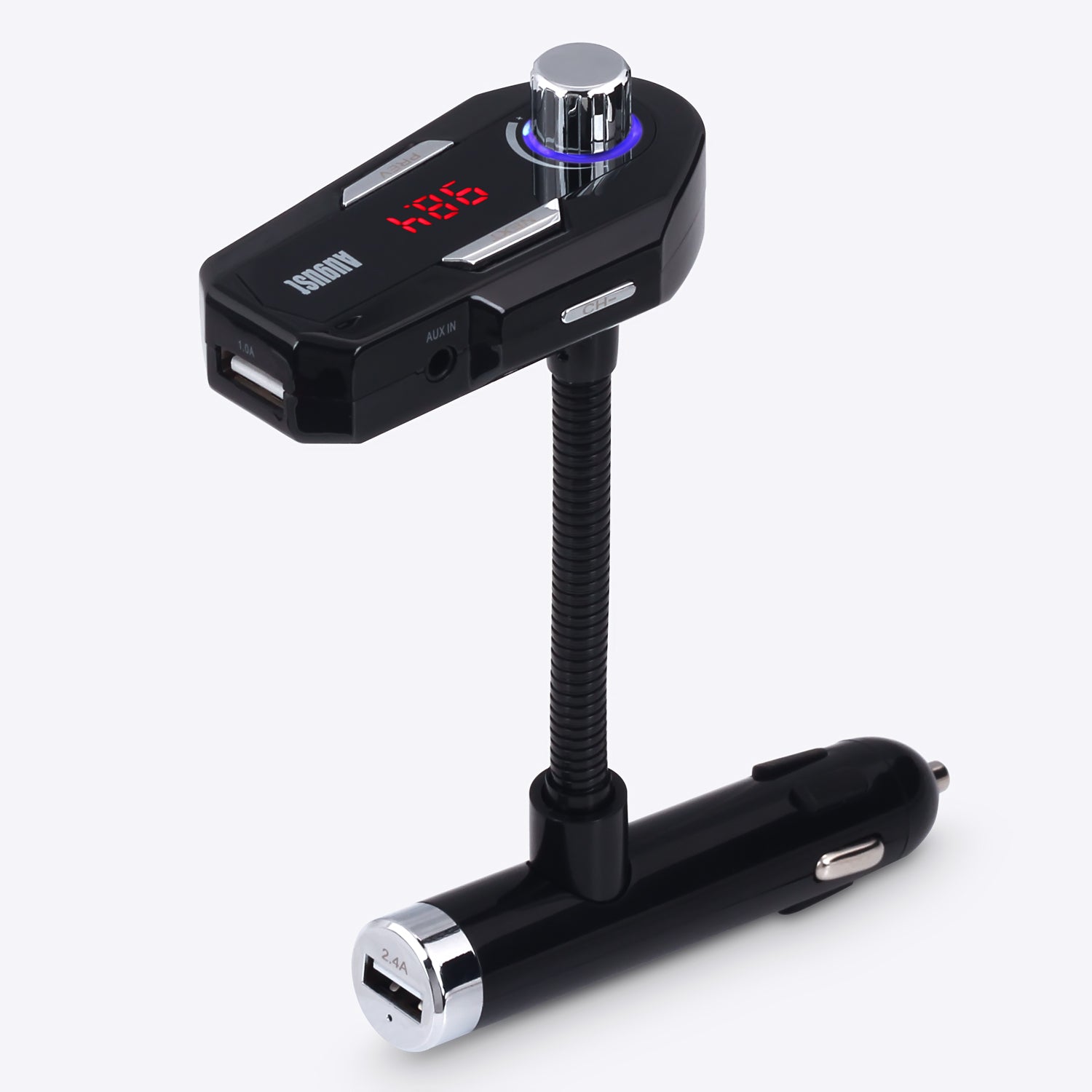 Car FM Transmitter Bluetooth with USB-A Charging Port - August CR220B