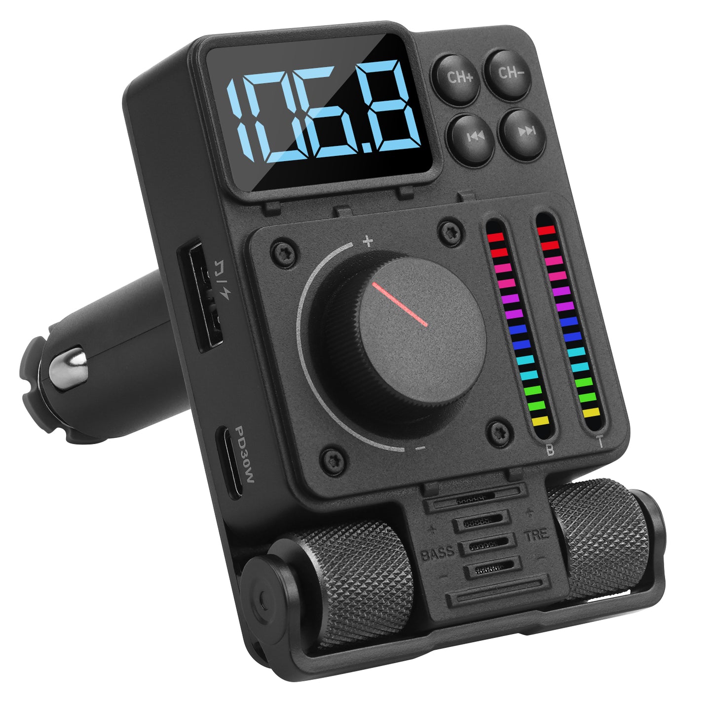 FM Transmitter Bluetooth Handsfree USB MP3 Charging Port - August CR235 [Refurbished]