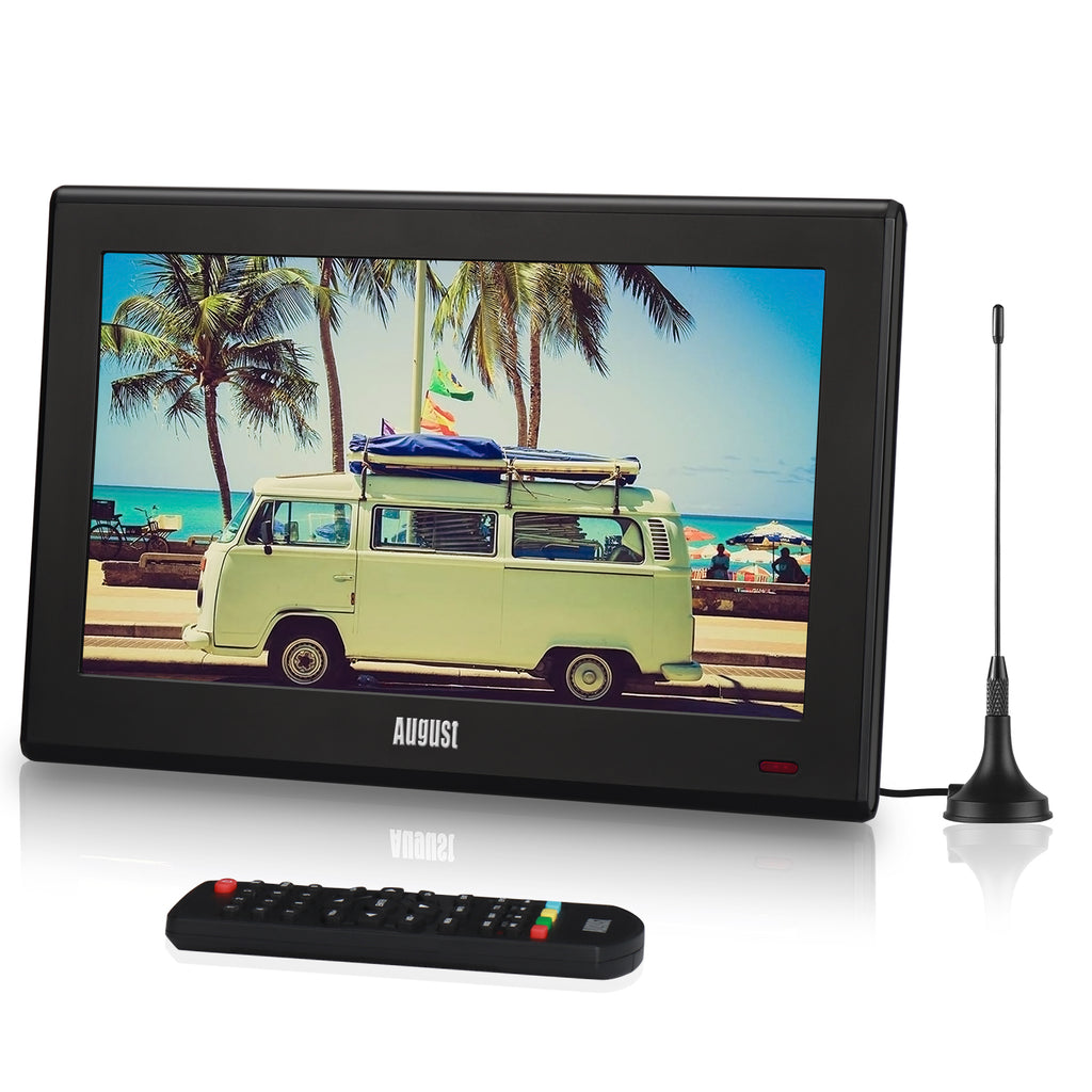 Portable TV 10 Inch Freeview Digital HDMI USB PVR AV-In Multimedia Freeview, Freeview HD - August DA100D [Refurbished: 6 Month Warranty]