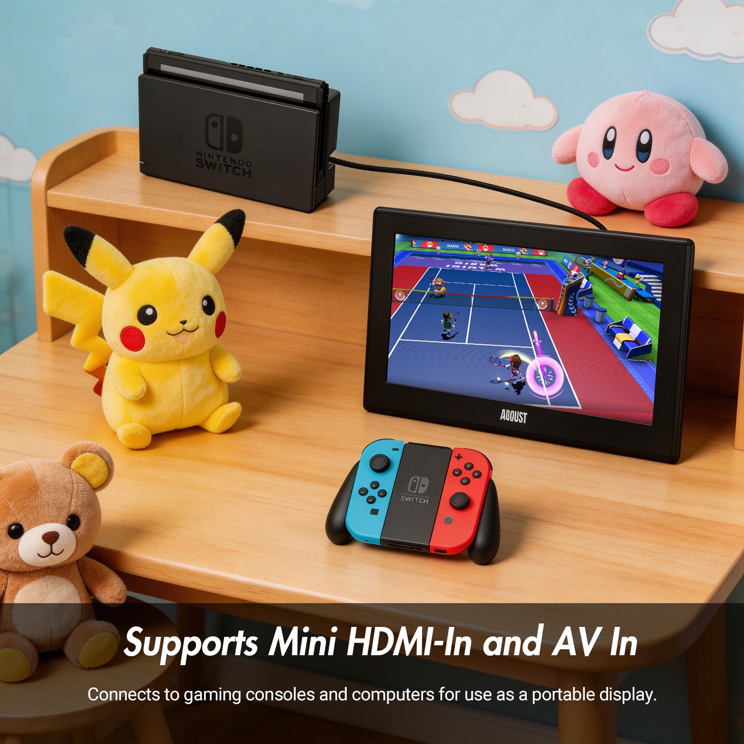 Portable Mini TV with Freeview 10 Inches Digital HDMI USB PVR Multimedia Freeview, Freeview HD - August DA100D