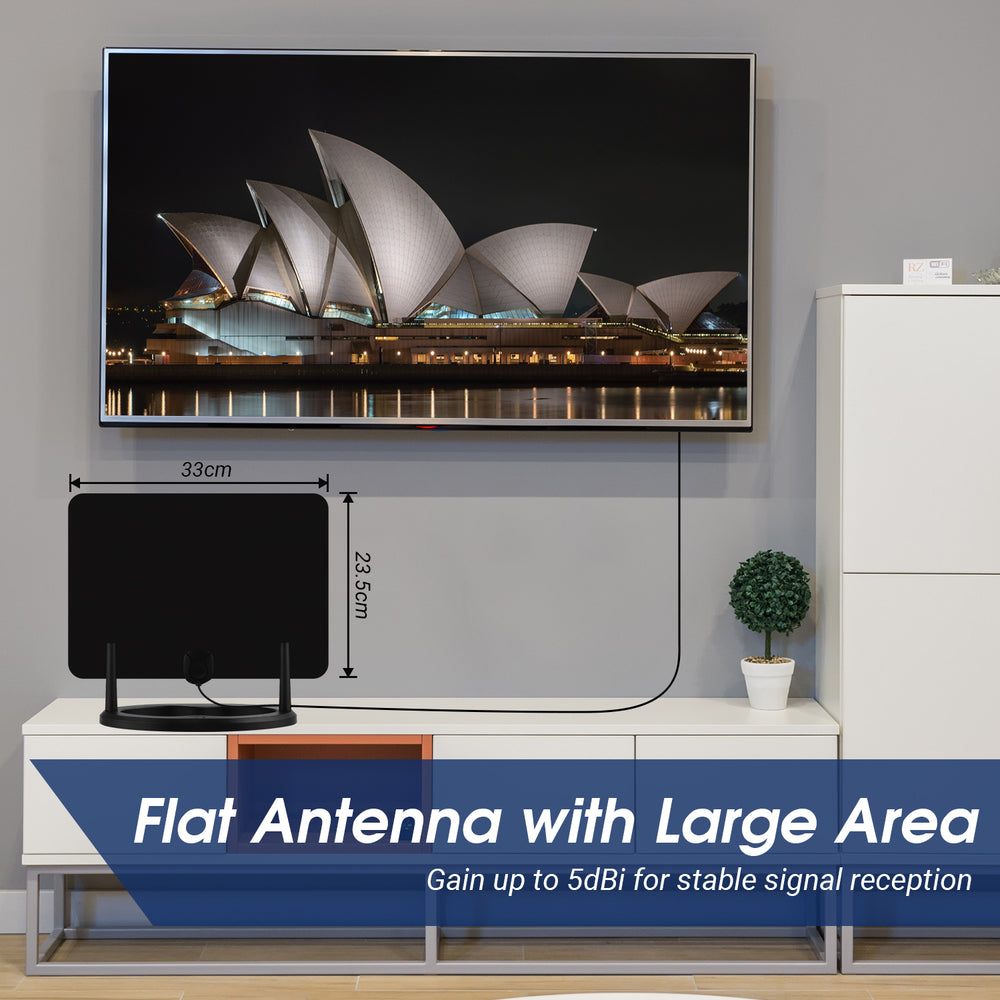 Digital TV Aerial Flat Antenna for Freeview and Freeview HD - August DTA455