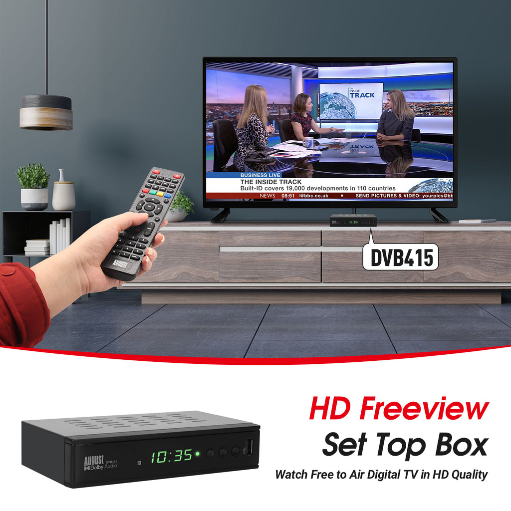 August DVB415 HD Freeview Recorder Box