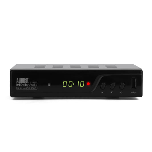 Freeview TV Recording Box with 256GB Internal SSD Storage for 100+ Hours TV - August DVB502