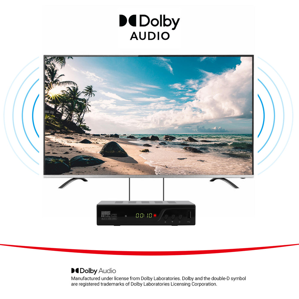 Freeview Recorder Box with 256gb SSD Storage August DVB502