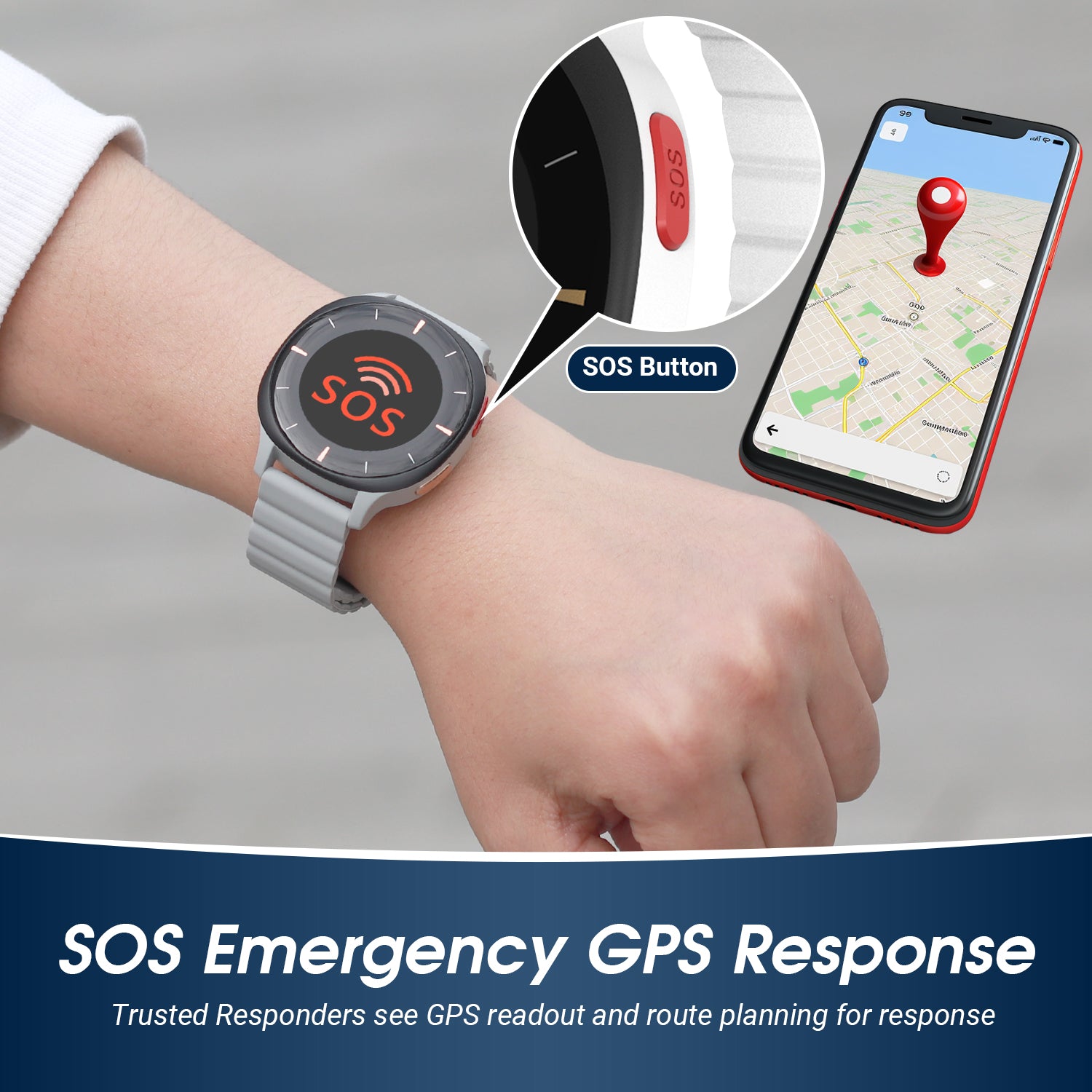 Vital Sign Wristwatch IoT Fall Detection & Emergency Alert - Audar E2