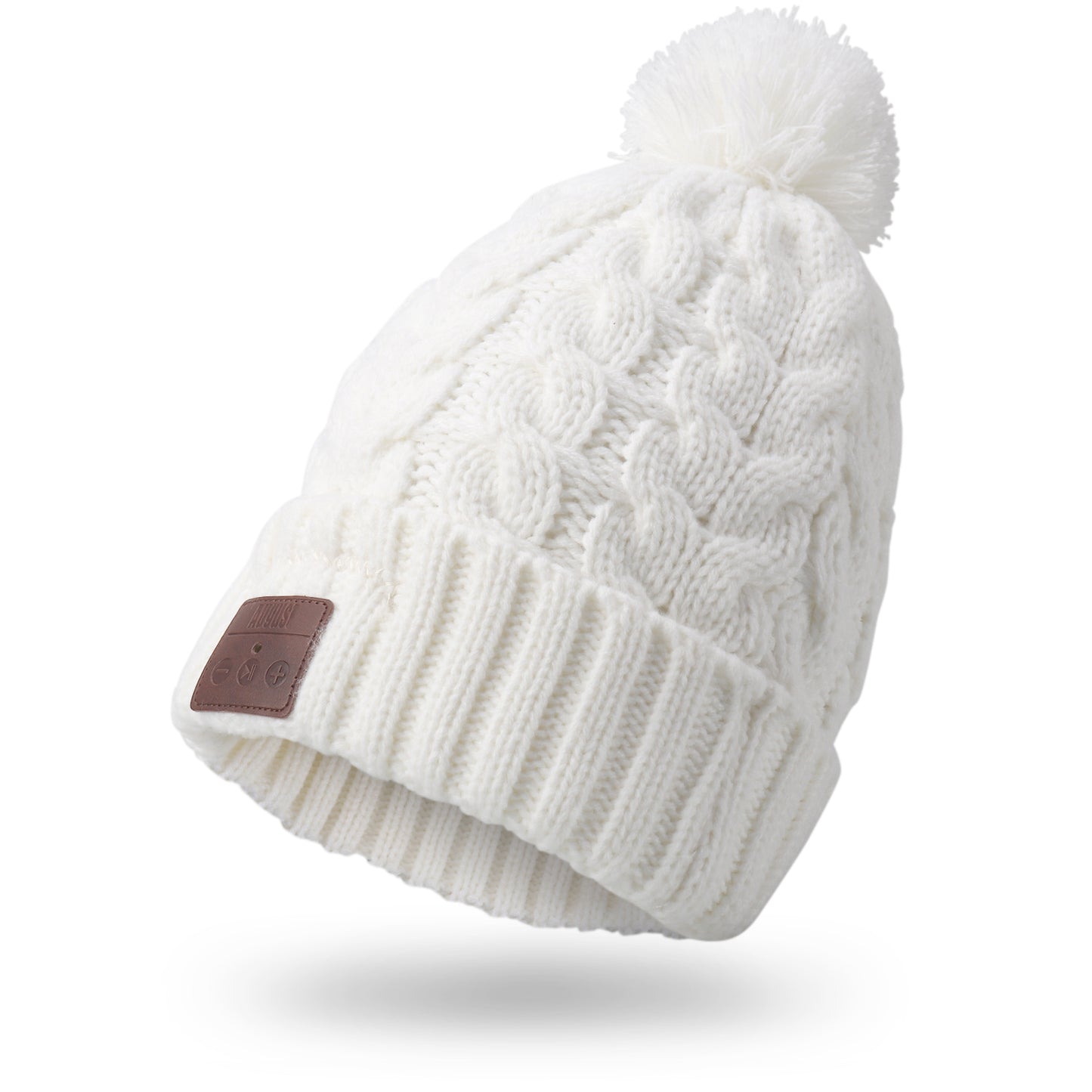 Bluetooth Pom Pom Winter Beanie Hat 20 Hour Synthetic Wool August EPA30