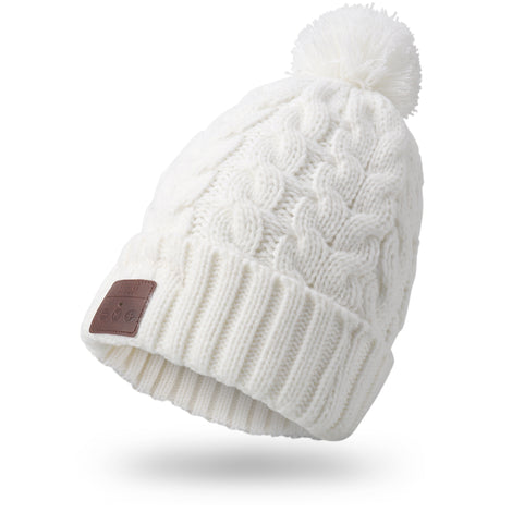 Bluetooth Pom Pom Winter Beanie Hat 20 Hour Synthetic Wool August EPA30