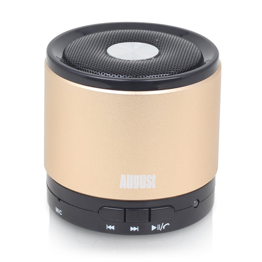 Portable Bluetooth Compact Speaker with AUX Line-In and Microphone - August MS425 [Refurbished]