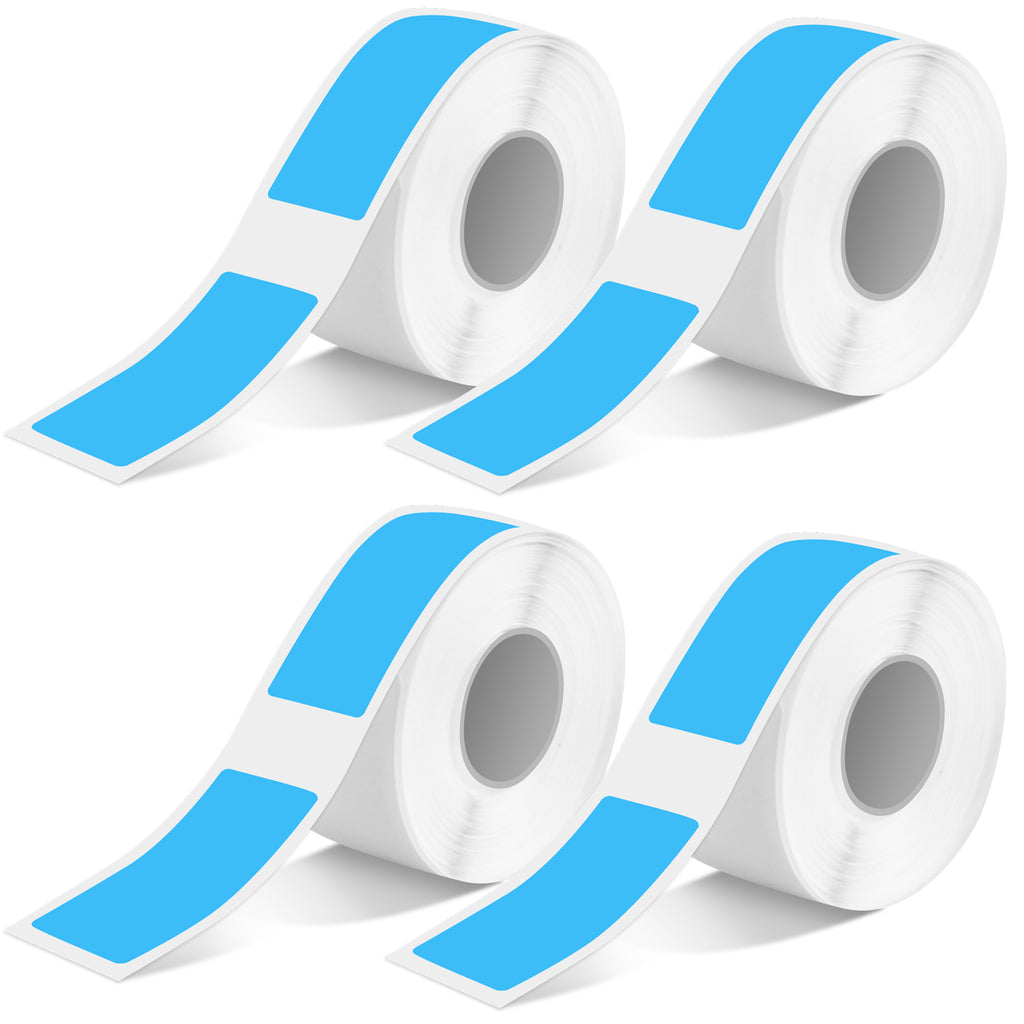 Gapped Label LBP001 4 Rolls Thermal Gap Label Tape - 13×30mm, 180 Labels/Roll, Wate ...