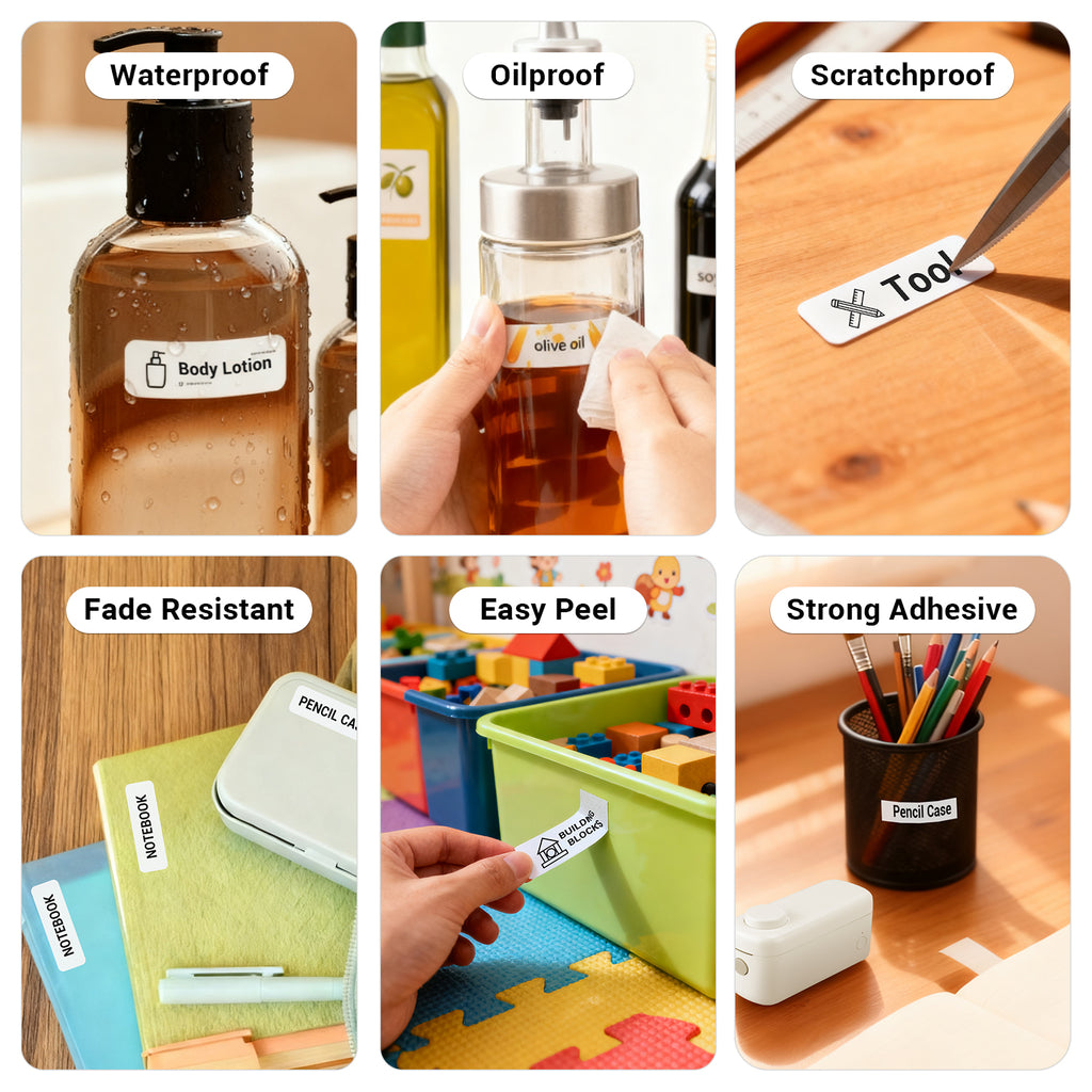 Portable Thermal Label Printer Ink-Less with Bluetooth, Tape, Cutter, Rechargeable Battery – August LBP160W