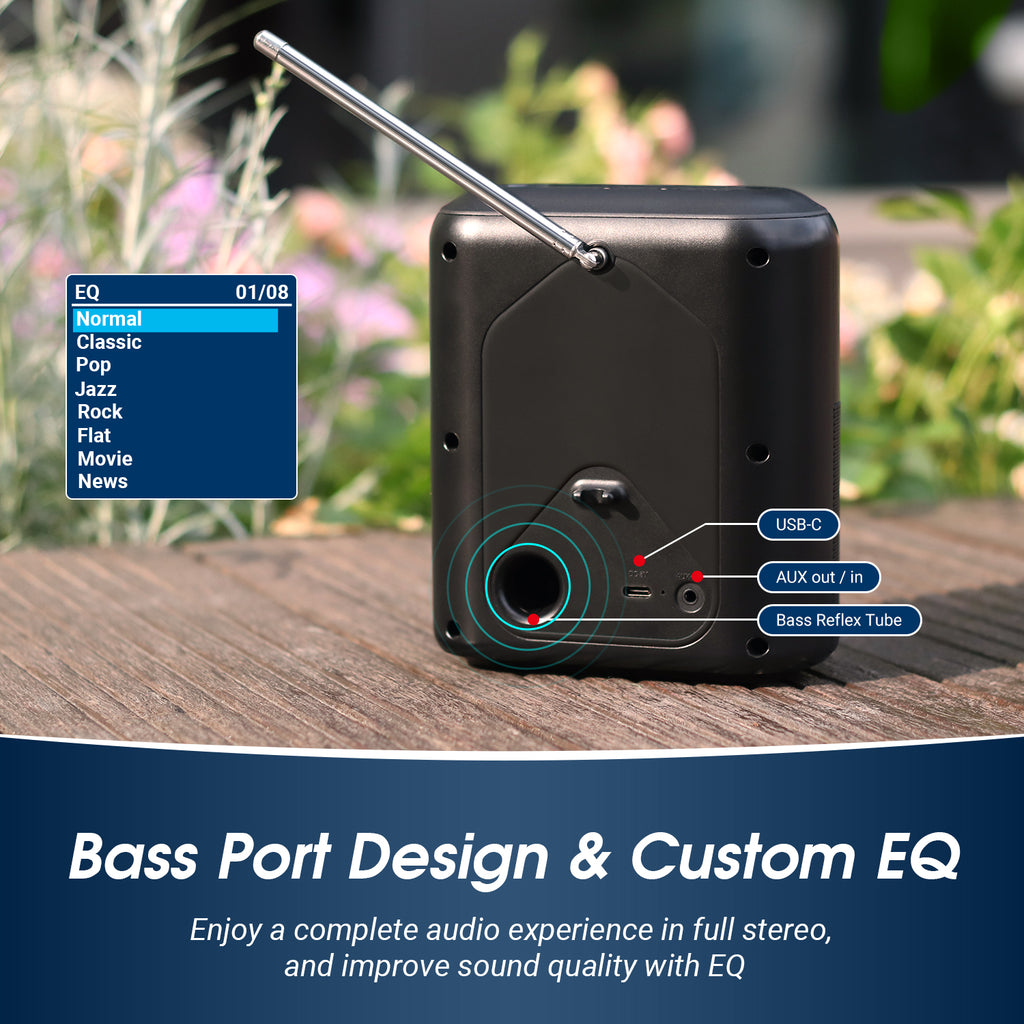 August MB330 Portable DAB Radio & Bluetooth Speaker