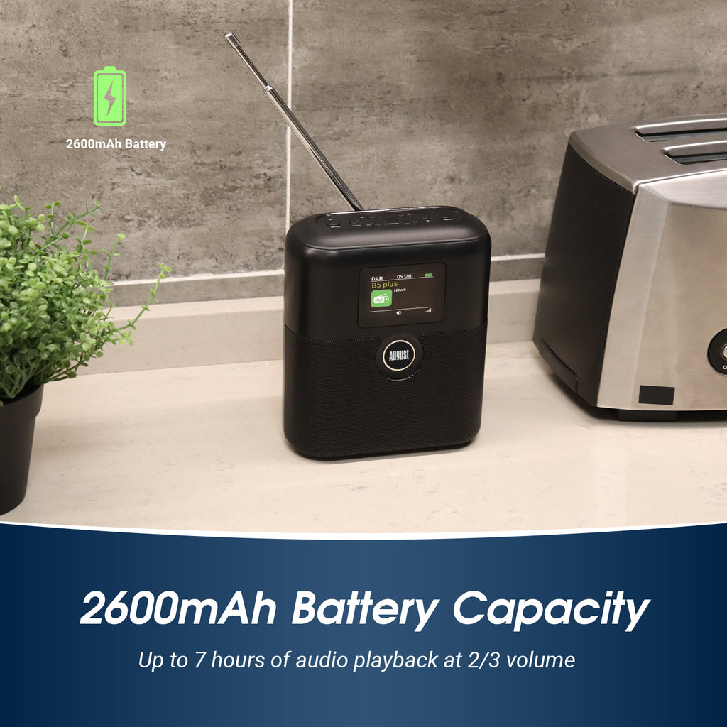 August MB330 Portable DAB Radio & Bluetooth Speaker