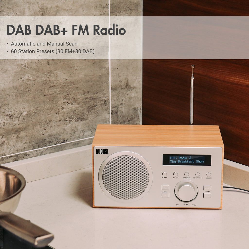 August MB420 Alarm Clock Digital DAB Radio