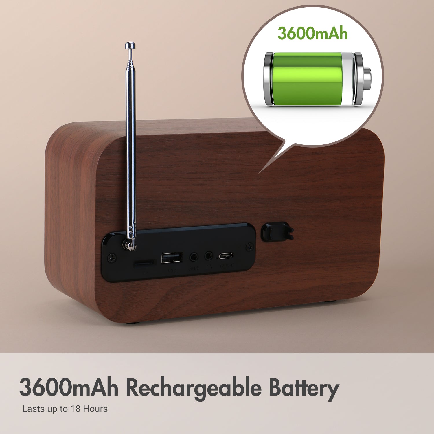 August MB450K Retro Style Clock Radio