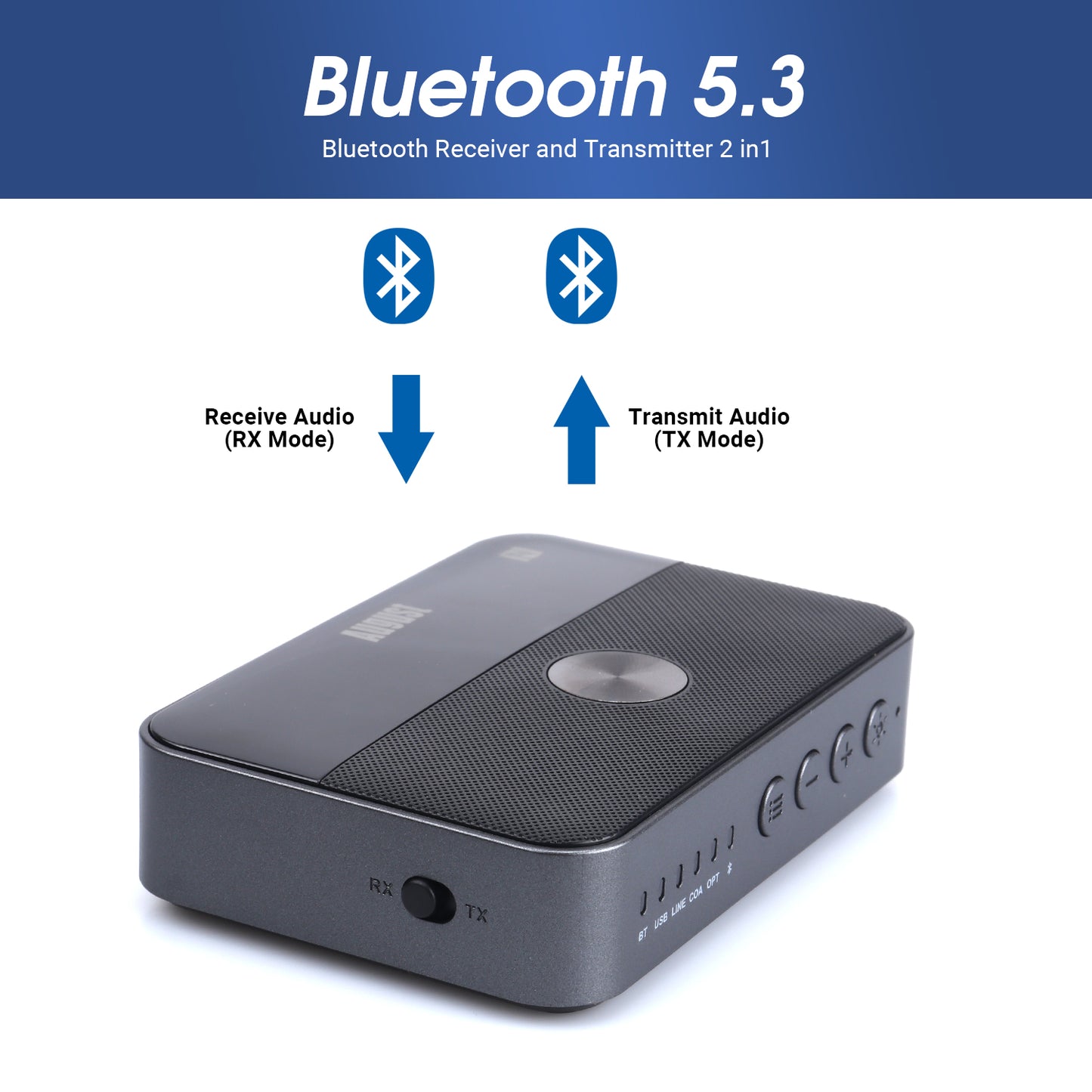 Bluetooth Audio Transmitter Receiver with USB Playback - August MR285