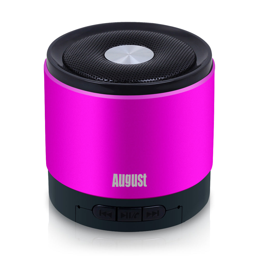 Portable Bluetooth Compact Speaker with AUX Line-In and Microphone - August MS425 [Refurbished]