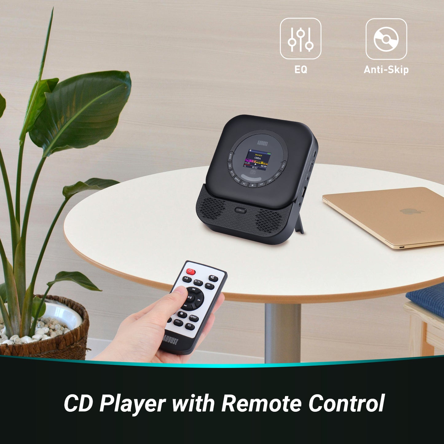 Portable Music CD Player with Bluetooth and MP3 USB In Speaker SE15