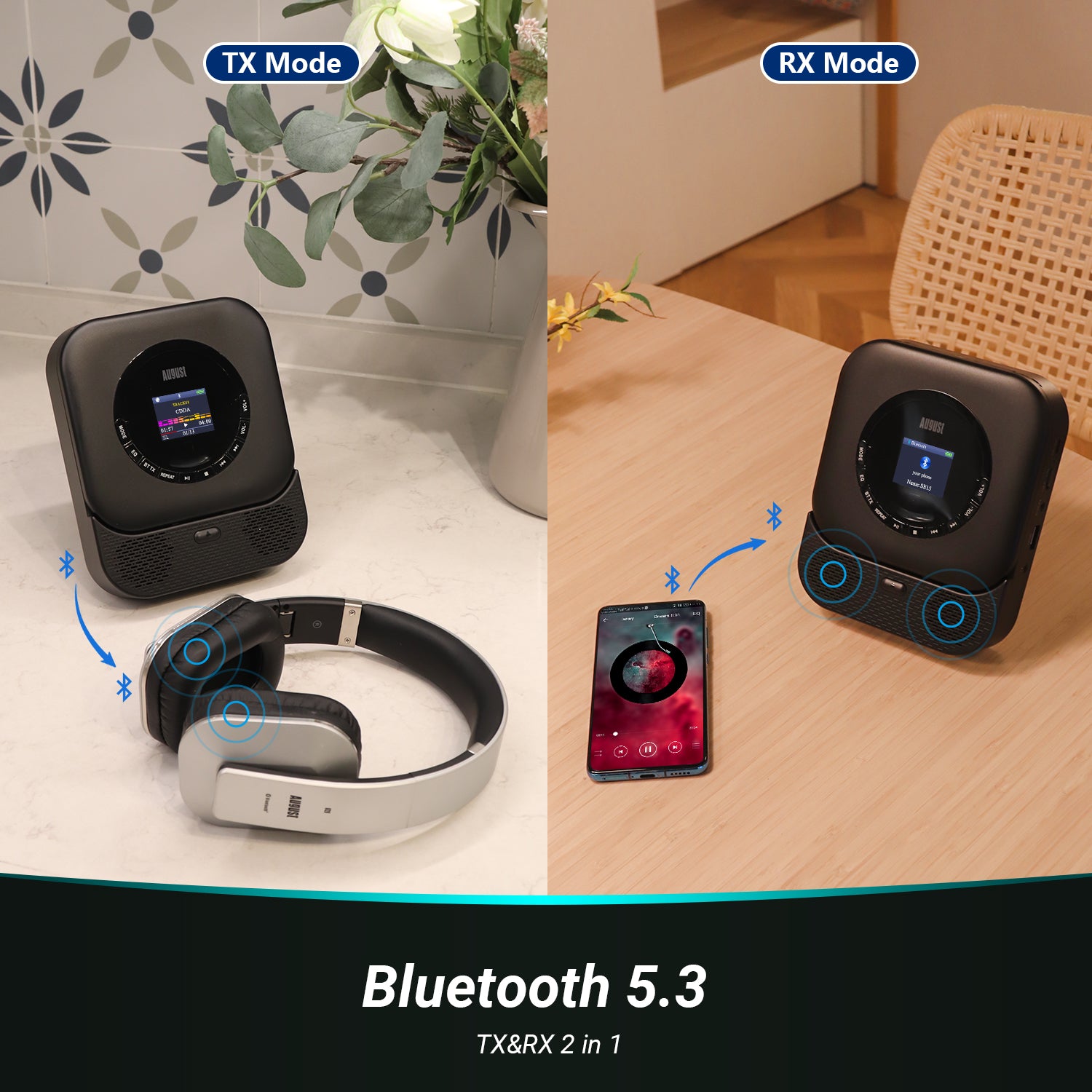 Portable Music CD Player with Bluetooth and MP3 USB In Speaker SE15