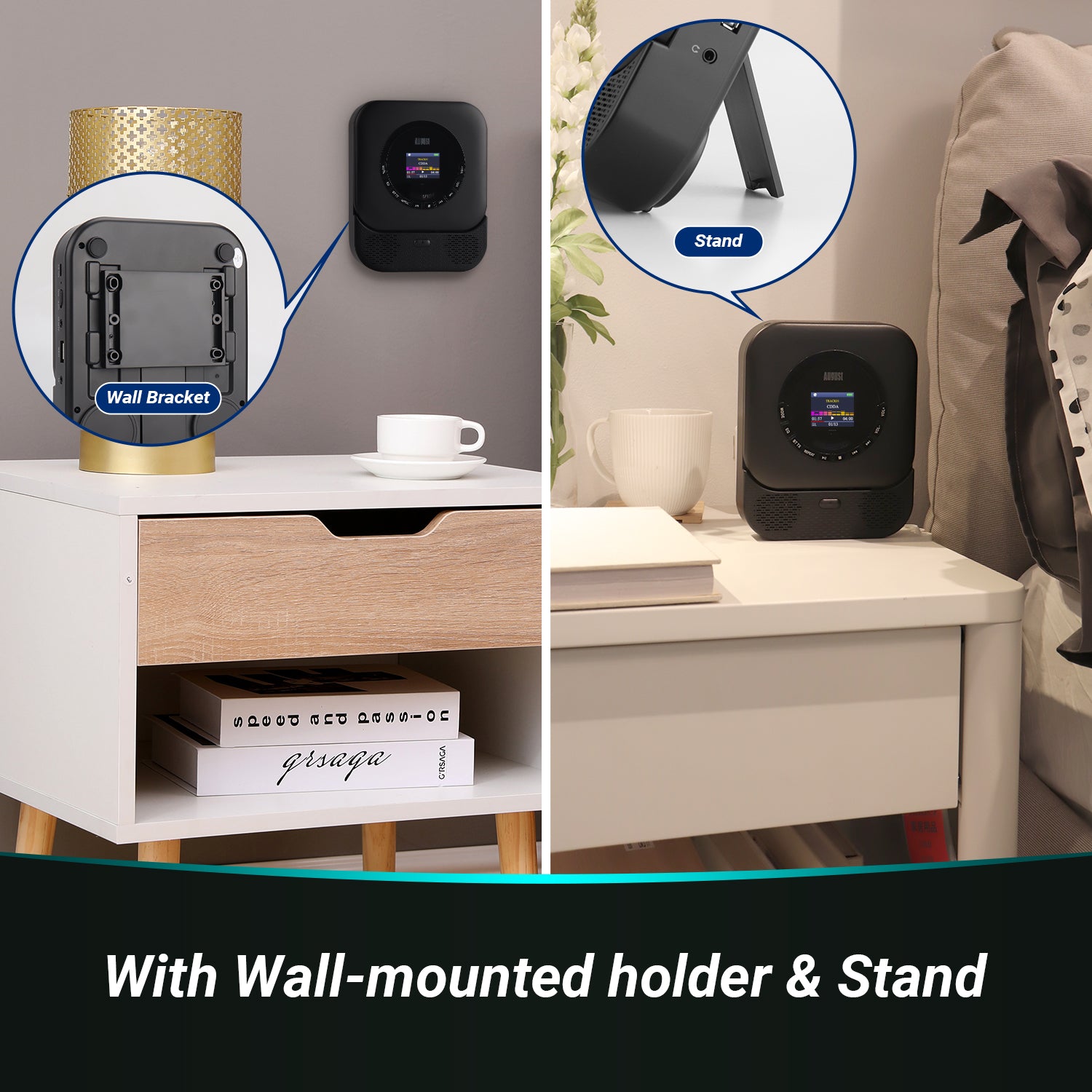 Portable Music CD Player with Bluetooth and MP3 USB In Speaker SE15