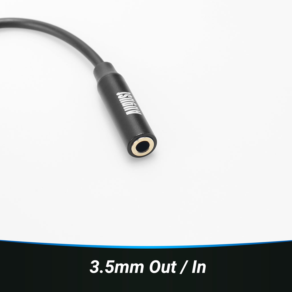 3.5mm Headphone Jack Splitter for Microphone & Stereo Audio Headphones - August TAA220