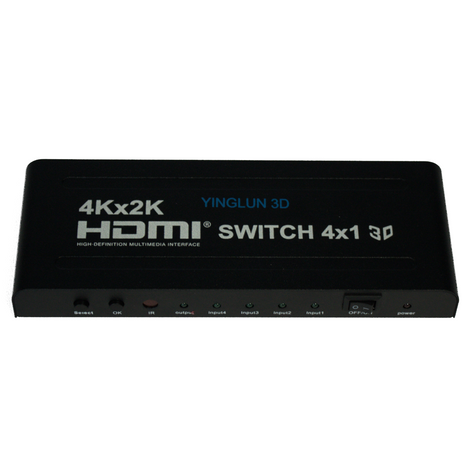 4 Way HDMI Switcher 4k Resolution with Remote Control YING HDMI 303