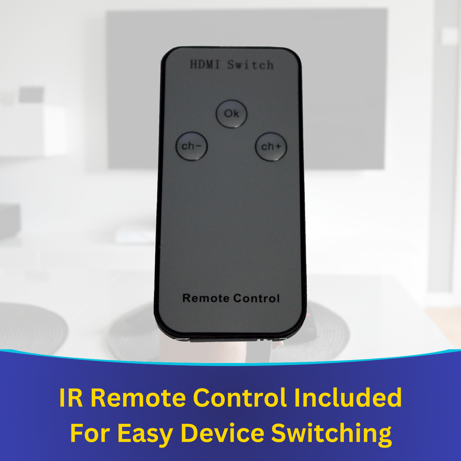 4 Way HDMI Switcher 4k Resolution with Remote Control YING HDMI 303